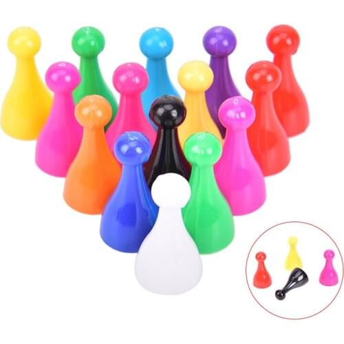 10Pcs Plastic Chess Pawn Pieces Board Card Games Halma Multi-colors Accessories Board Game Halma Pieces
