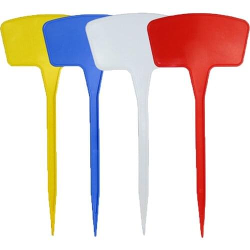 12x27CM Plastic Garden Flower Labels Red White Blue Yellow Plant Marker Planting Shrub Sign Classification Tools Plastic