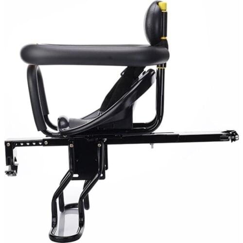 Saddle Pad with Backrest Baby Bicycle Safety Baby Seat Infant Carrier Newborn Bike Front Seat Foot Pedals