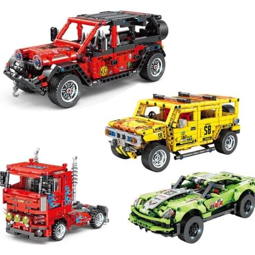 City Science Technice Series Educational Building Blocks Toys For Kids Boys 6Years DIY Birthday Present Racing Car Truck Models