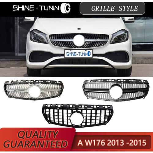 Front grille Suitable for mercedes A Class W176 A45 GT GTR Grill A45 A180 A200 A260 Grille 2013-15 without emblem