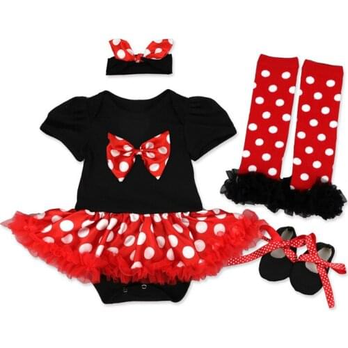 Christmas Baby Clothes Newborn Baby Girls Minnie Dress Set Children Polka Dots Cartoon Outfits Baby Girl Clothes D1369
