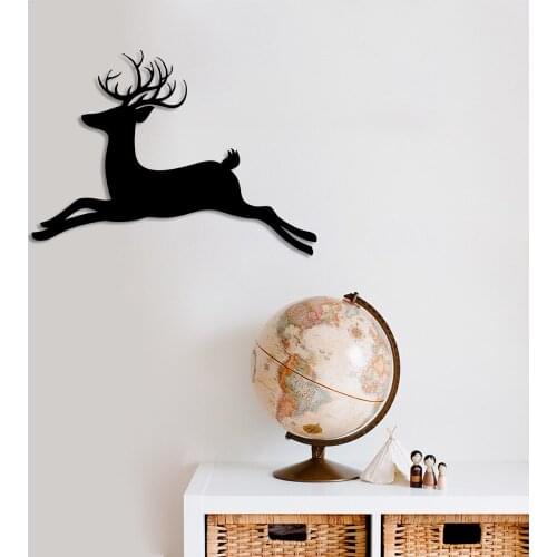 Christmas Decoration Baby Running Deer Wall Room Home Accessory Wooden Table 50x36cm