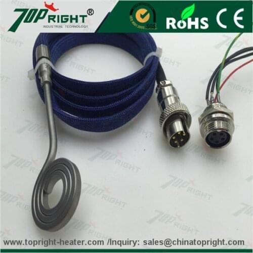 Blue 110v 150w flat spring coil heater with specially male and female connector