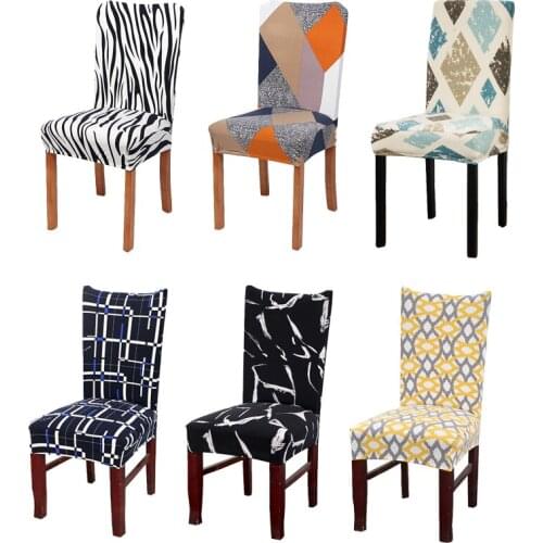 Modern Dining Room Universal Chair Cover Stretch Spandex Polyester Chair Seat Cover Protector Anti-dirty Elastic Hotel Seat Case