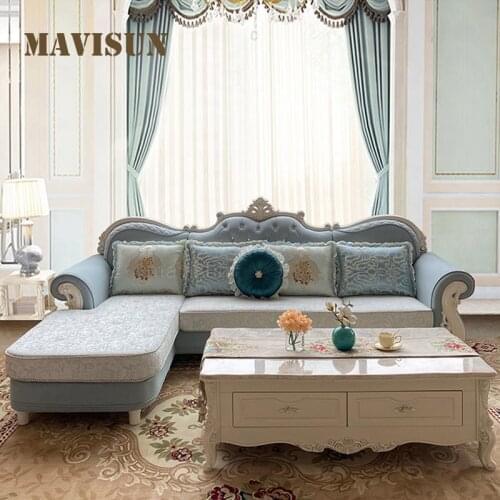 Modern Large Sofa Set For Living Room American Fashion Fabric Corner Sofa Combination L Shaped Indoor Furniture Household