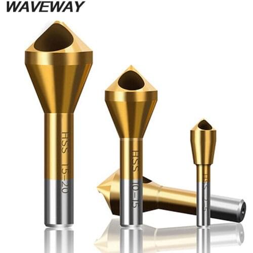 Titanium Countersink Deburring Drill Taper Hole Cutter Steel/Aluminum Countersunk Head Chamfering Tools 2-5-10-15-20