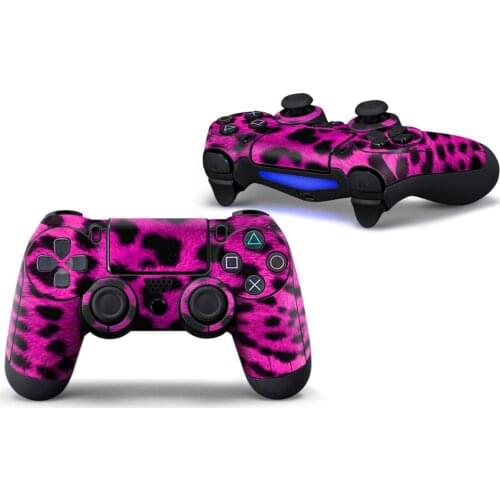 Pink Leopard PVC Custom Sticker Case Protector For Sony for PS4 Playstation 4 Controller