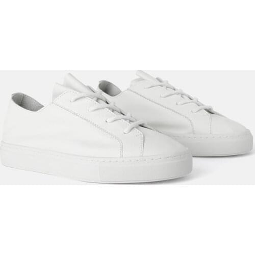 Brand Women Shoes 2021 Autumn Vulcanized Shoes Soft Bottom Genuine Leather Flats Sneakers Woman White Leisure Womens Sport Shoe