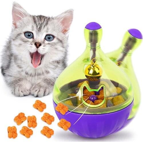 1PC Pet Dog Fun Mouse Bowl Feeder Cat Feeding interactive Toys Pets Tumbler Leakage Food Ball Pet Training Exercise Fun Bowl
