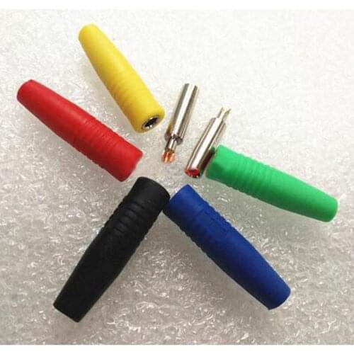 10pcs 4mm Female Banana Plug Audio Speaker Amplifier Cable Wire Power Screw Jack Connector Adapter Solid Copper Terminal head