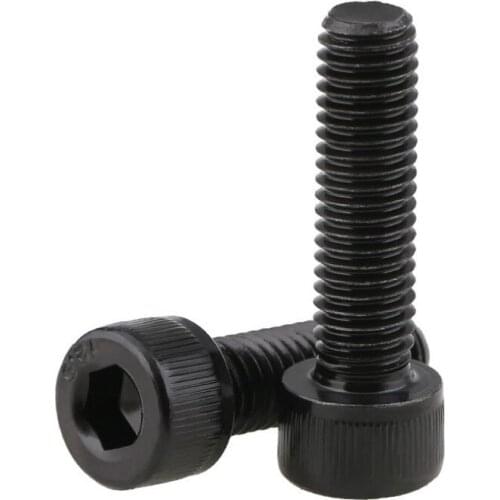 10PCS M1.4 M1.6 DIN912 12.9 Grade Alloy Steel Allen Hex Socket Cap Head Black Screw Bolt Furniture Fastener
