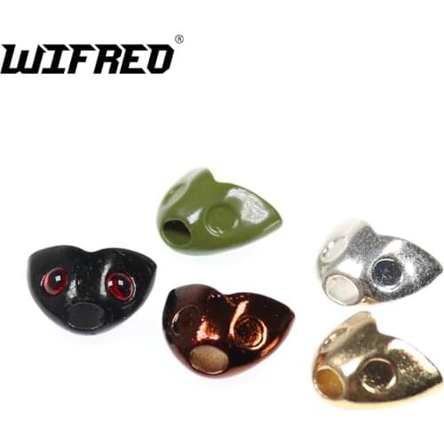 10PCS Fly Tying Fish Head Fish Mask Streamer Tying Size S L Sculpin Helmet Streamer Fish Skull