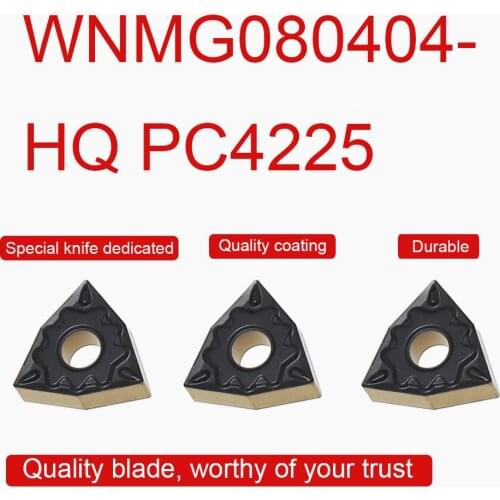 10PCS WNMG080404-HQ PC4225 Carbide Inserts High Quality WNMG08 Blade CNC External Turning Tools Lathe Cutting Tool