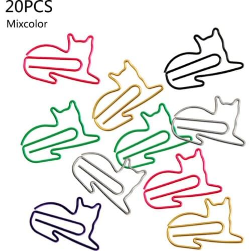 20 Pcs Animal Shape Paper Clips Bookmark Clip Memo Clip Shaped Clips for Office School Home For kids