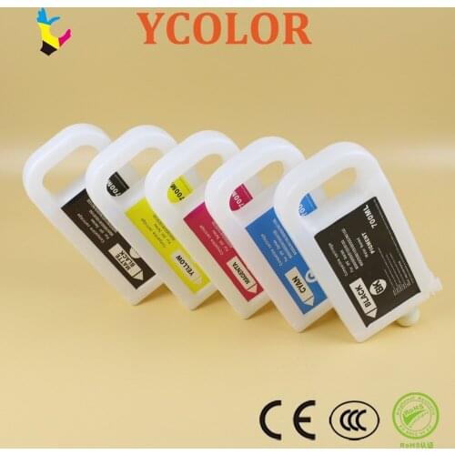 5 colors 700ml PFI 703 ink cartridges without chip for Canon IPF815 IPF825 iPF810 IPF820 ink box refillable