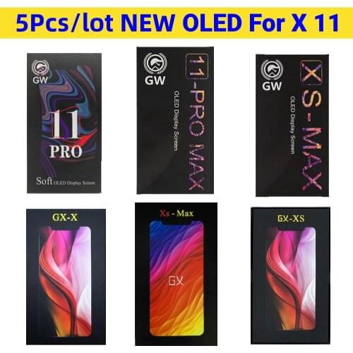 5 Pcs GW GX OLED for iPhone X XS MAX 11 PRO MAX Screen Display Replacement Assembly Digitizer Touch Pantalla Perfect Repair LCD