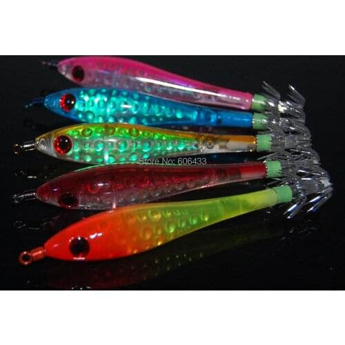5PCS fishing Shrimp lure Lures Squid bait hook Crankbaits 6g 10cm Free shipping