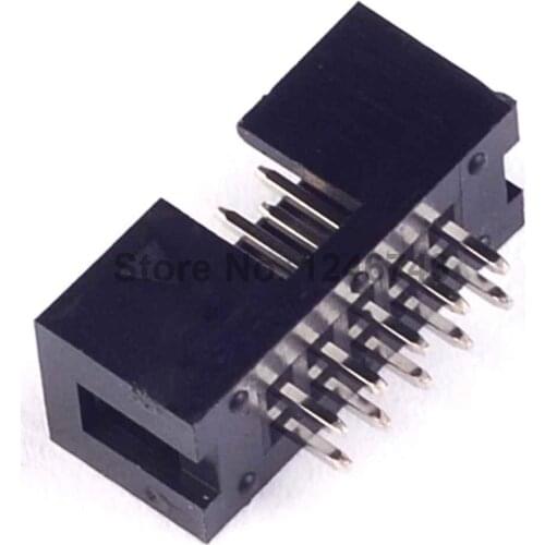50PCS DC3 10 Pin Shrouded Male Header Connector 2.54mm