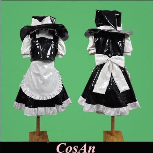 Touhou Project Kirisame Marisa Cosplay Costume Black White Assorted Color Patent Leather Uniform Role Play Clothing Custom-Make