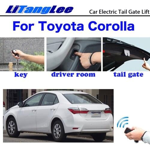 LiTangLee Car Electric Tail Gate Lift Tailgate Assist System For Toyota Corolla E170 E180 Sedan Remote Control Trunk Lid