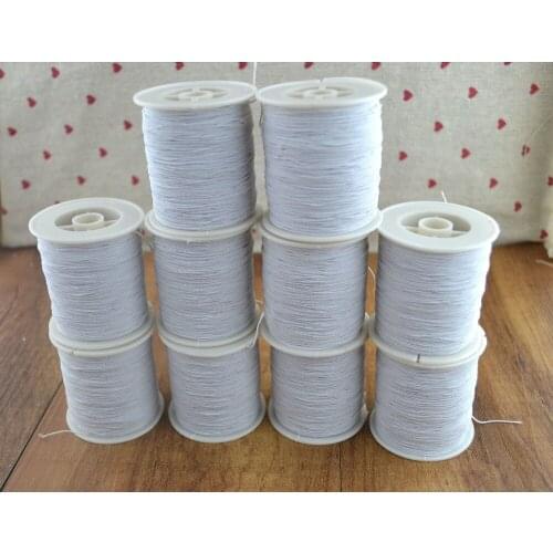 White Elastic Thread household thread 200M per roll 10 rolls / pack ,total 2000 M from 0.05mm sewing suppliers Free shipping