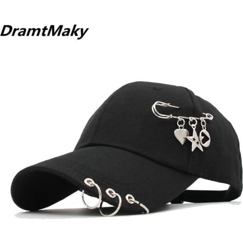 New fashion baseball cap with Iron ring for men women cap HAT Baseball cap snapback trucker cap dad hats new gorras bone gorro