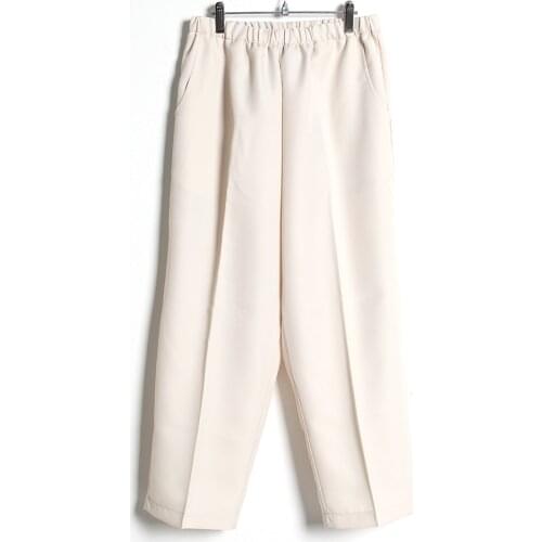 Mens trousers new trend hip hop casual slacks mens wide Pants Capris straight elastic waist stage performance