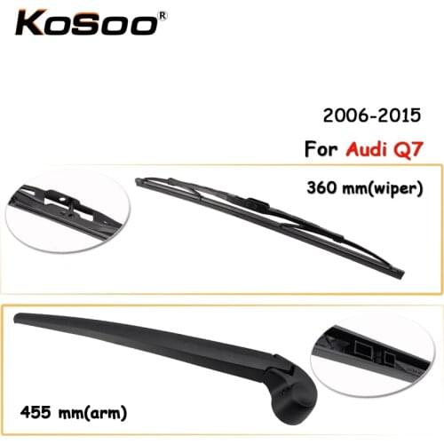 KOSOO Auto Rear Car Wiper Blade For AUDI Q7,360mm 2006-2015 Rear Window Windshield Wiper Blades Arm,Car Accessories Styling