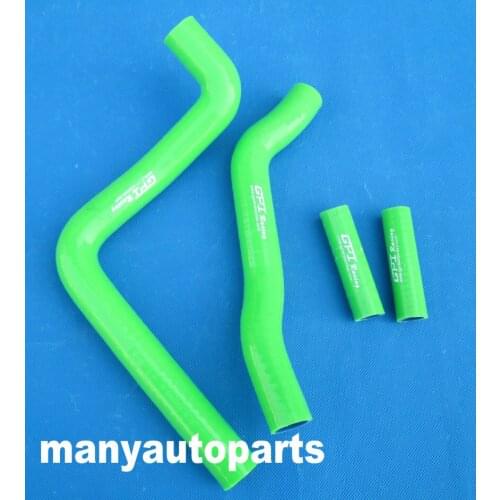 FOR KAWASAKI KX250 2-STROKE 2005 2006 2007 05-07 SILICONE RADIATOR/COOLANT HOSE KIT GREEN