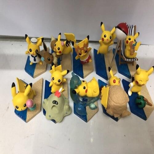 Pokemon Section 10 Pokemon beach action figure dolls PVC childrens toys collection gifts