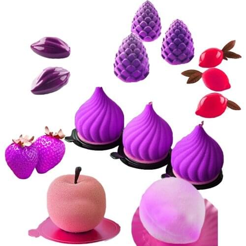 SHENHONG Fruit Mousse Baking Mould 28 Types Non-Stick Silicone Cake Mold Kitchen Bakeware Dessert Decorating Tools Pastry Pan