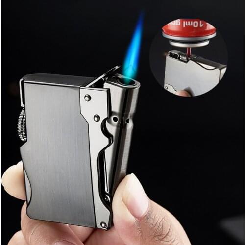 Metal Windproof Jet Torch Lighter Creative Ignition Gas Turbo Lighters Butane Cigar Cigarette Accessorie Gadgets For Men