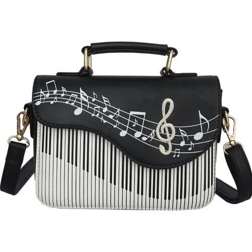 Fashion Women Note Style Messenger Bags Leather Handbag Luxury Piano Designer Shoulder Female Crossbody Bag 2021 High Quality