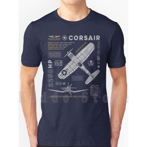 F4U Corsair T Shirt Men Cotton Cotton S-6Xl F4U Corsair F4U Corsair Chance Vought Bent Wing Bird Whistling Death Black Sheep