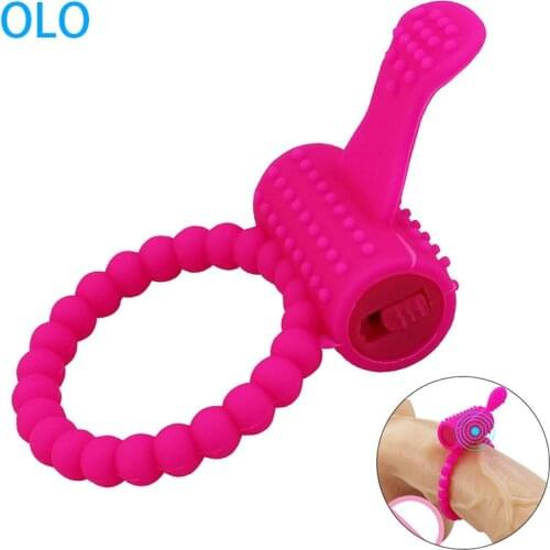 Male sex toys Silicon Vibrating Penis Rings Male Time Delay Ejaculation Adult Sex Toys for Men Erotic Products Built-in Batterys