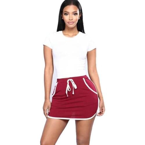 New Hip Skirt with High Elasticity Elastic Waist and Striped Stitching Mini Skirt 2021 Fashionable Style Comfortable Clubwear