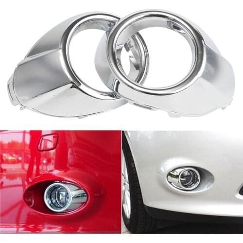 2pcs/Set New Car styling Front Fog Lamp Frame Modified Head Fog Light Decoration Cover For Ford Focus 3 Accessories Abs Chrome