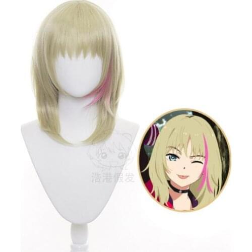 40CM Women Party Wigs Anime WONDER EGG PRIORITY Rika Kawai Wig Cosplay Costume Heat Resistant Synthetic Hair