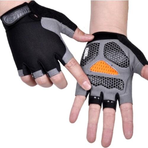 Cycling Anti-slip Anti-sweat Men Women Half Finger Gloves Breathable Anti-shock Sports Gloves Bike Bicycle Gym Motorcycle Gloves
