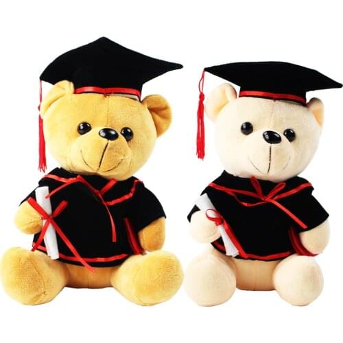 2styles Teddy Bear Doctor Graduation Lovely Cartoon Stuffed Teddy Bear Kids Birthday Gift Cute Bear Plush Toy 22cm