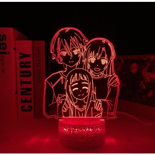 Store Gift Light Anime LED Lamp Sword Art Online for Bedroom Decor Night Light SAO Kirigaya Kazuto Table Lamp Yuuki Asuna Gift
