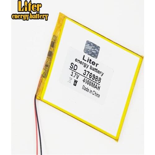 Polymer lithium ion battery 3.7 V 376988 4000mah can be customized CE FCC ROHS MSDS