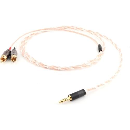 Preffair 4.4mm Balanced Male to 2 RCA Male Cable for Digital Audio Player NW-WM1Z/A WM1A