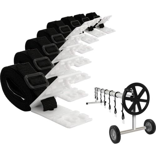 Pool Cover Roller Attachment Solar Blanket Straps Kit Universal Pool Strapping Kit For Pool Solar Cover Reel Accessory 8sets