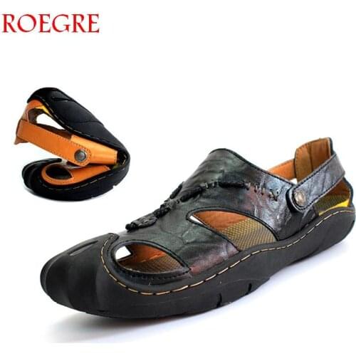 2021 New Casual Men Soft Sandals Comfortable Men slippers Summer Leather Sandals Men Roman Summer Outdoor Beach Sandals Big Size