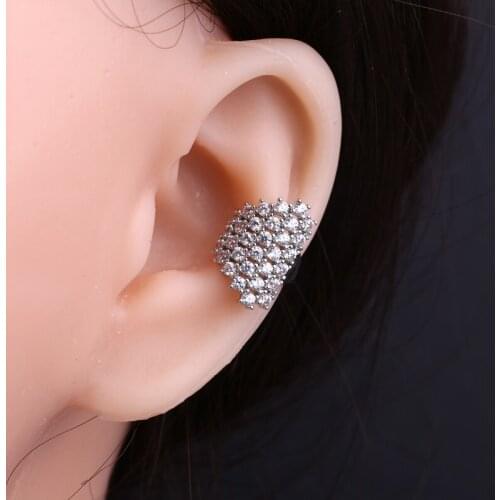 Full drill ear bone clip female high-end sense without piercing painless ear clip earrings 2020 new trendy personality