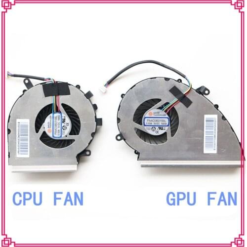 CPU GPU Cooling Fan For MSI GE72VR GP72VR 6RF 7RF GP72MVR GL72VR PAAD06015SL N366 N372 N389 DC5V gl72m gf72vr ms-1799 MS-179B