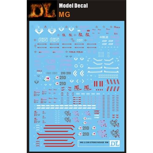 Water Decal Slide Decals Paste Stickers for Bandai MG 1/100 Strike Rouge RM Version Gundam Model Kit Accessories Parts