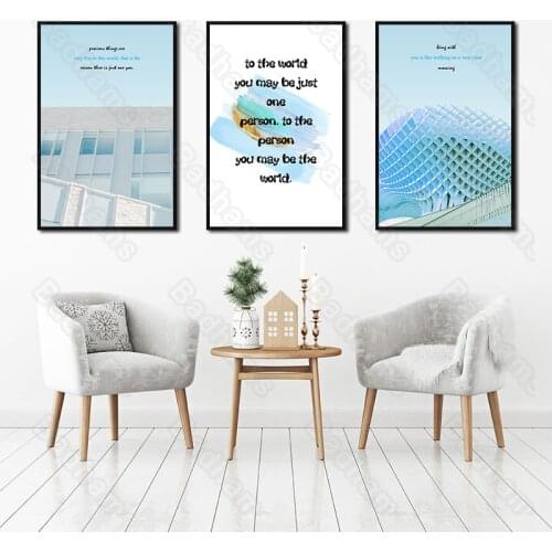 Waterproof Ink Painting Letter Pattern Painting Sofa Background Wall Bedroom Dining Hall Corridor Porch Canvas Hanging Painting